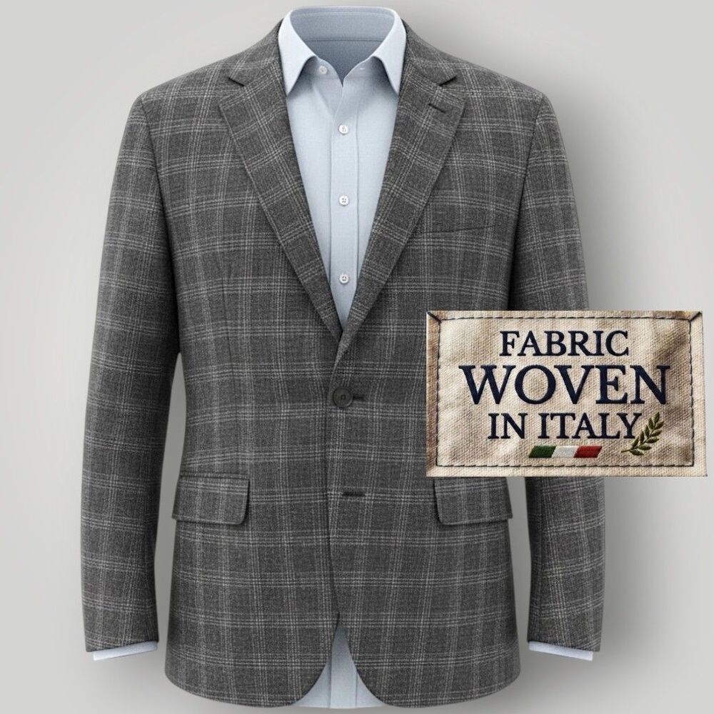 JOSEPH ABBOUD Mens Blazer Sport Coat Two Button Jacket 42R Italian Linen/Wool
